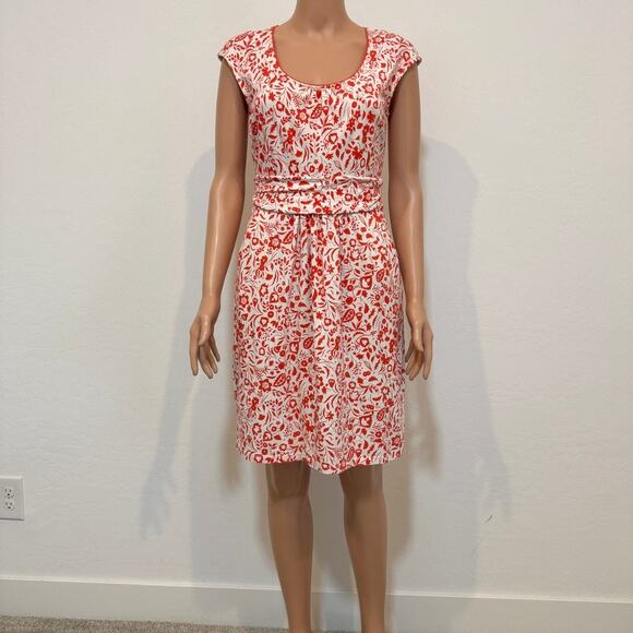 Boden Margot 8R ruched shirred cap sleeve jersey dress pockets D4 3050 - Picture 9 of 10